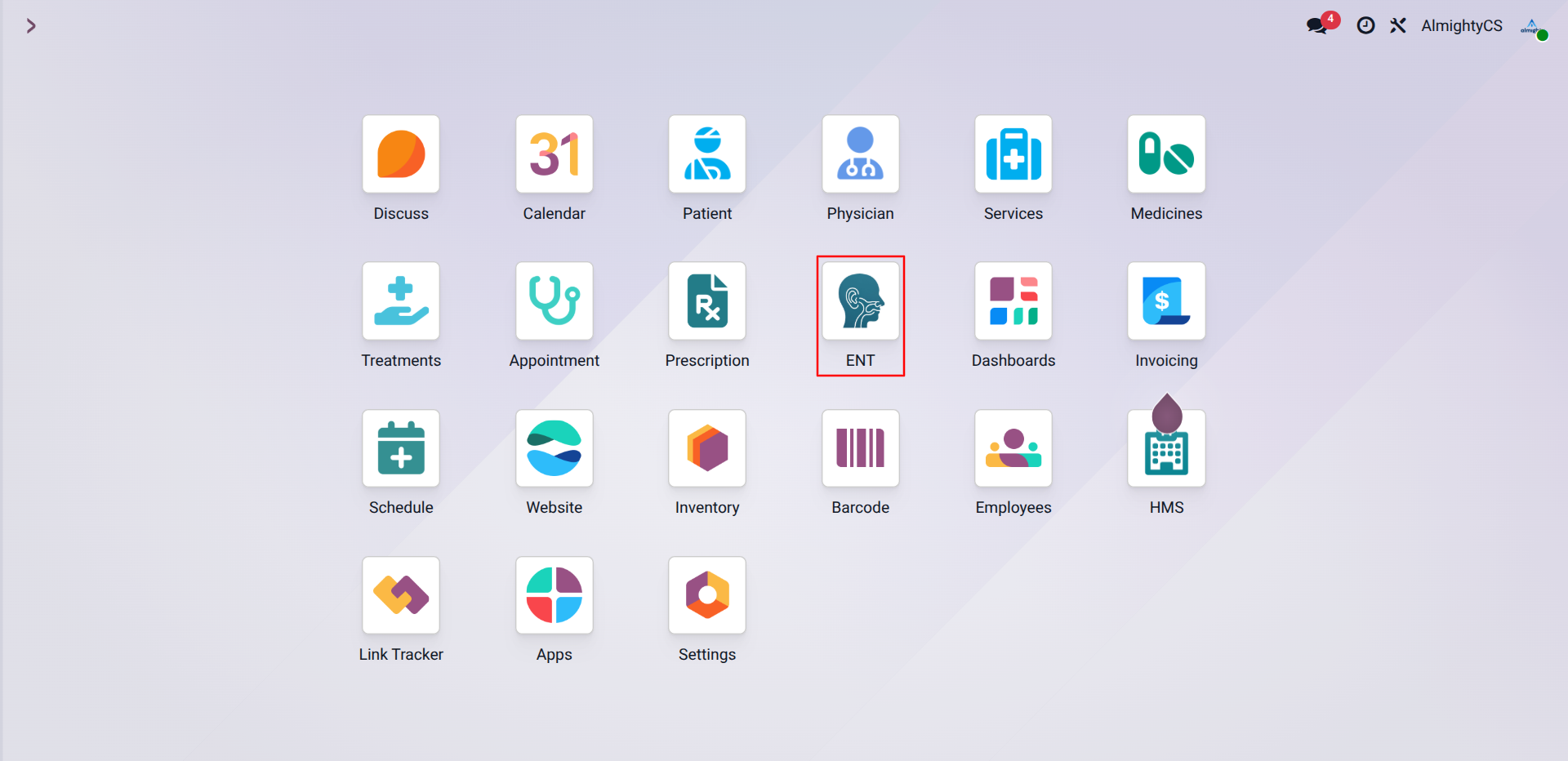 ENT Dashboard Interface