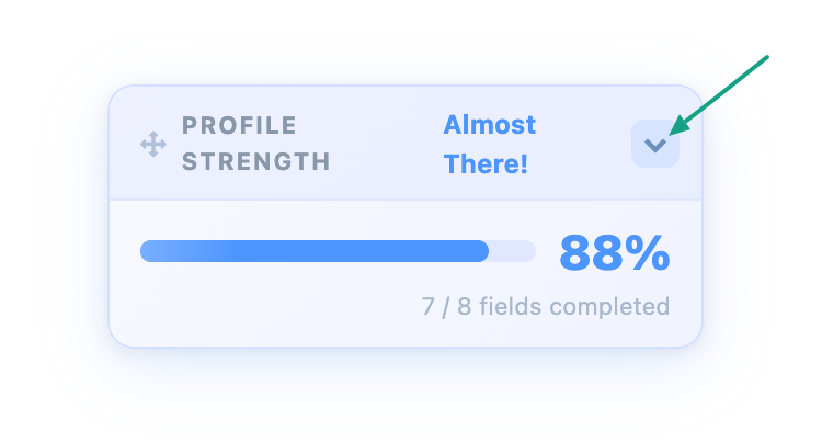 Widget collapsed to title bar