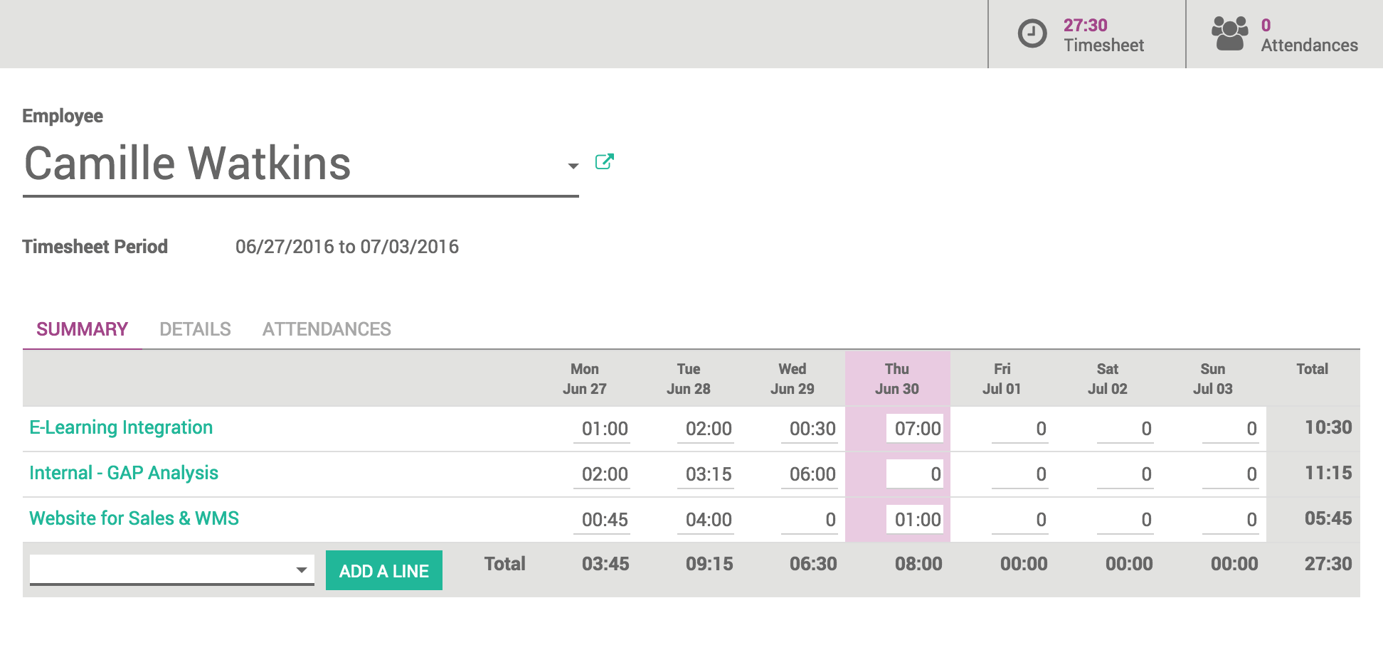Timesheets